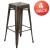 Flash Furniture 4-ET-31320-30-GN-R-GG Cierra 30" Gun Metal Gray Metal Indoor Stackable Bar Stool, Set of 4 addl-2