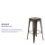 Flash Furniture 4-ET-31320-30-GN-R-GG Cierra 30" Gun Metal Gray Metal Indoor Stackable Bar Stool, Set of 4 addl-4