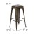 Flash Furniture 4-ET-31320-30-GN-R-GG Cierra 30" Gun Metal Gray Metal Indoor Stackable Bar Stool, Set of 4 addl-6