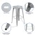 Flash Furniture 4-ET-31320-30-SV-R-GG Cierra 30" Silver Metal Indoor Stackable Bar Stool, Set of 4 addl-5