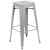 Flash Furniture 4-ET-31320-30-SV-R-GG Cierra 30" Silver Metal Indoor Stackable Bar Stool, Set of 4 addl-8