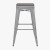 Flash Furniture 4-ET-31320-30-SV-R-PL2G-GG Cierra 30" Backless Silver Metal Indoor Bar Stool with Gray All-Weather Poly Resin Seat, Set of 4 addl-8