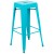 Flash Furniture 4-ET-31320-30-TL-R-GG Cierra 30" Teal Metal Indoor Stackable Bar Stool, Set of 4 addl-8