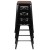 Flash Furniture 4-ET-31320W-24-BK-R-GG Cierra 24" Black Metal Indoor Stackable Counter Height Bar Stool with Wood Seat, Set of 4 addl-11
