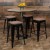 Flash Furniture 4-ET-31320W-24-BK-R-GG Cierra 24" Black Metal Indoor Stackable Counter Height Bar Stool with Wood Seat, Set of 4 addl-1