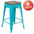 Flash Furniture 4-ET-31320W-24-TL-R-GG Cierra 24" Teal Metal Indoor Stackable Counter Height Bar Stool with Wood Seat, Set of 4 addl-2