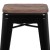 Flash Furniture 4-ET-31320W-30-BK-R-GG Cierra 30" Black Metal Indoor Stackable Bar Stool with Wood Seat, Set of 4 addl-6