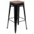 Flash Furniture 4-ET-31320W-30-BK-R-GG Cierra 30" Black Metal Indoor Stackable Bar Stool with Wood Seat, Set of 4 addl-7
