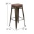 Flash Furniture 4-ET-31320W-30-GN-R-GG Cierra 30" Gun Metal Gray Metal Indoor Bar Stool with Wood Seat, Set of 4 addl-6