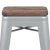 Flash Furniture 4-ET-31320W-30-SV-R-GG Cierra 30" Silver Metal Stackable Indoor Bar Stool with Wood Seat, Set of 4 addl-6