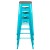 Flash Furniture 4-ET-31320W-30-TL-R-GG Cierra 30" Teal Metal Stackable Indoor Bar Stool with Wood Seat, Set of 4 addl-11