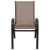 Flash Furniture 4-JJ-303C-B-GG Brown Outdoor Stack Chair with Flex Comfort Material and Metal Frame, Set of 4 addl-4