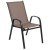 Flash Furniture 4-JJ-303C-B-GG Brown Outdoor Stack Chair with Flex Comfort Material and Metal Frame, Set of 4 addl-8