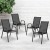 Flash Furniture 4-JJ-303C-GG Black Outdoor Stack Chair with Flex Comfort Material and Metal Frame, Set of 4 addl-1