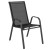 Flash Furniture 4-JJ-303C-GG Black Outdoor Stack Chair with Flex Comfort Material and Metal Frame, Set of 4 addl-8