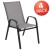 Flash Furniture 4-JJ-303C-G-GG Gray Outdoor Stack Chair with Flex Comfort Material and Metal Frame, Set of 4 addl-2