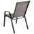 Flash Furniture 4-JJ-303C-G-GG Gray Outdoor Stack Chair with Flex Comfort Material and Metal Frame, Set of 4 addl-6