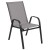 Flash Furniture 4-JJ-303C-G-GG Gray Outdoor Stack Chair with Flex Comfort Material and Metal Frame, Set of 4 addl-8