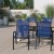 Flash Furniture 4-JJ-303C-NV-GG Navy Outdoor Stack Chair with Flex Comfort Material and Metal Frame, Set of 4 addl-1