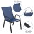 Flash Furniture 4-JJ-303C-NV-GG Navy Outdoor Stack Chair with Flex Comfort Material and Metal Frame, Set of 4 addl-4