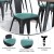 Flash Furniture 4-JJ-SEA-PL01-MINT-GG Mint Resin Wood Seat for Metal Chairs or Stools Set of 4 addl-4