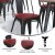Flash Furniture 4-JJ-SEA-PL01-RED-GG Red Resin Wood Seat for Metal Chairs or Stools Set of 4 addl-4