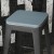 Flash Furniture 4-JJ-SEA-PL02-CB-GG Teal Blue Resin Wood Square Seat for Metal Bar Stools, Set of 4  addl-1