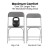 Flash Furniture 4-LE-L-3-W-GY-GG Hercules Big and Tall 650 Lb. Capacity Extra Wide Gray Plastic Folding Chair, 4 Pack addl-4