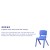 Flash Furniture 4-YU-YCX4-001-BLUE-GG Blue Plastic Stackable School Chair with 12