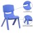 Flash Furniture 4-YU-YCX4-001-BLUE-GG Blue Plastic Stackable School Chair with 12