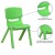 Flash Furniture 4-YU-YCX4-001-GREEN-GG Green Plastic Stackable School Chair with 12