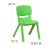 Flash Furniture 4-YU-YCX4-001-GREEN-GG Green Plastic Stackable School Chair with 12