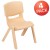 Flash Furniture 4-YU-YCX4-001-NAT-GG Natural Plastic Stackable School Chair with 12