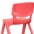 Flash Furniture 4-YU-YCX4-001-RED-GG Red Plastic Stackable School Chair with 12