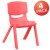 Flash Furniture 4-YU-YCX4-001-RED-GG Red Plastic Stackable School Chair with 12