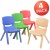 Flash Furniture 4-YU-YCX4-003-MULTI-GG Plastic Stackable School Chair with 10.5" Seat Height, 4 Pack, Assorted Colors addl-2