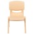 Flash Furniture 4-YU-YCX4-003-NAT-GG Natural Plastic Stackable School Chair with 10.5" Seat Height, 4 Pack addl-10