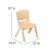 Flash Furniture 4-YU-YCX4-003-NAT-GG Natural Plastic Stackable School Chair with 10.5" Seat Height, 4 Pack addl-6