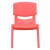 Flash Furniture 4-YU-YCX4-003-RED-GG Red Plastic Stackable School Chair with 10.5