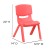 Flash Furniture 4-YU-YCX4-003-RED-GG Red Plastic Stackable School Chair with 10.5