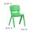 Flash Furniture 4-YU-YCX4-004-GREEN-GG Green Plastic Stackable School Chair with 13.25