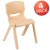 Flash Furniture 4-YU-YCX4-004-NAT-GG Natural Plastic Stackable School Chair with 13.25" Seat Height, 4 Pack addl-2