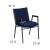 Flash Furniture XU-60154-NVY-GG HERCULES Series Heavy Duty Navy Pattern Upholsetered Stack Chair with Arms addl-1