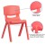 Flash Furniture 4-YU-YCX4-004-RED-GG Red Plastic Stackable School Chair with 13.25