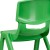 Flash Furniture 4-YU-YCX4-005-GREEN-GG Green Plastic Stackable School Chair with 15.5