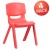 Flash Furniture 4-YU-YCX4-005-RED-GG Red Plastic Stackable School Chair with 15.5