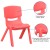 Flash Furniture 4-YU-YCX4-005-RED-GG Red Plastic Stackable School Chair with 15.5