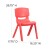 Flash Furniture 4-YU-YCX4-005-RED-GG Red Plastic Stackable School Chair with 15.5