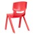 Flash Furniture 4-YU-YCX4-005-RED-GG Red Plastic Stackable School Chair with 15.5