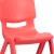 Flash Furniture 4-YU-YCX4-005-RED-GG Red Plastic Stackable School Chair with 15.5